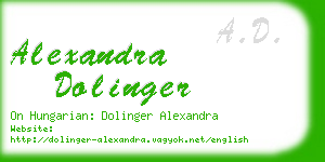 alexandra dolinger business card